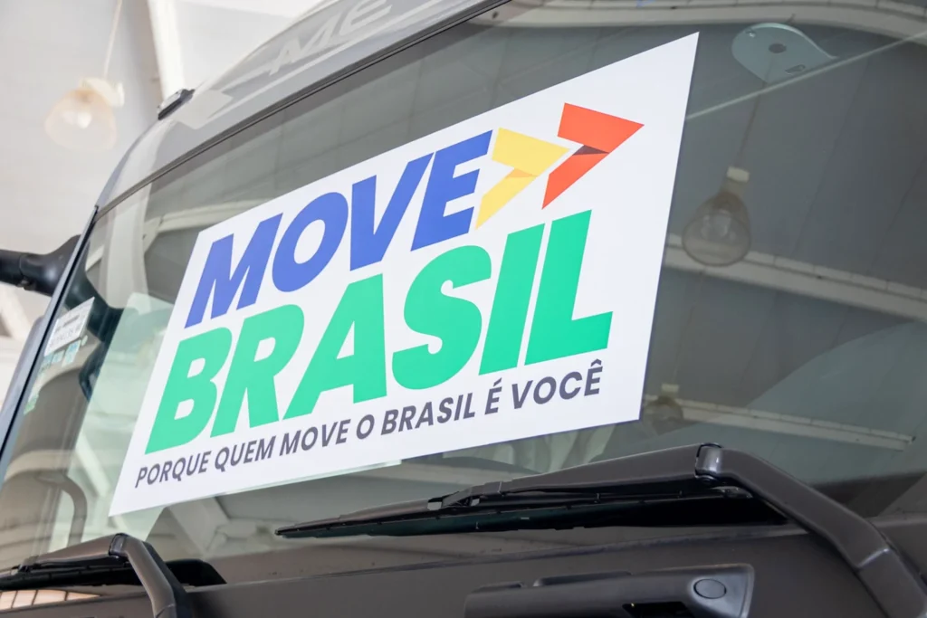 Move Brasil caminhao banner adesivo parabrisa carroemercado